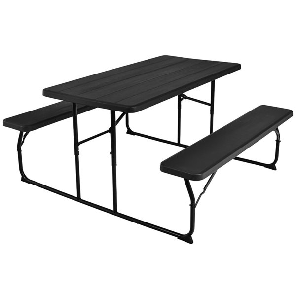 ONFRJFVR 54'' Plastic Rectangular Portable Folding Table with 2 Chairs Wayfair